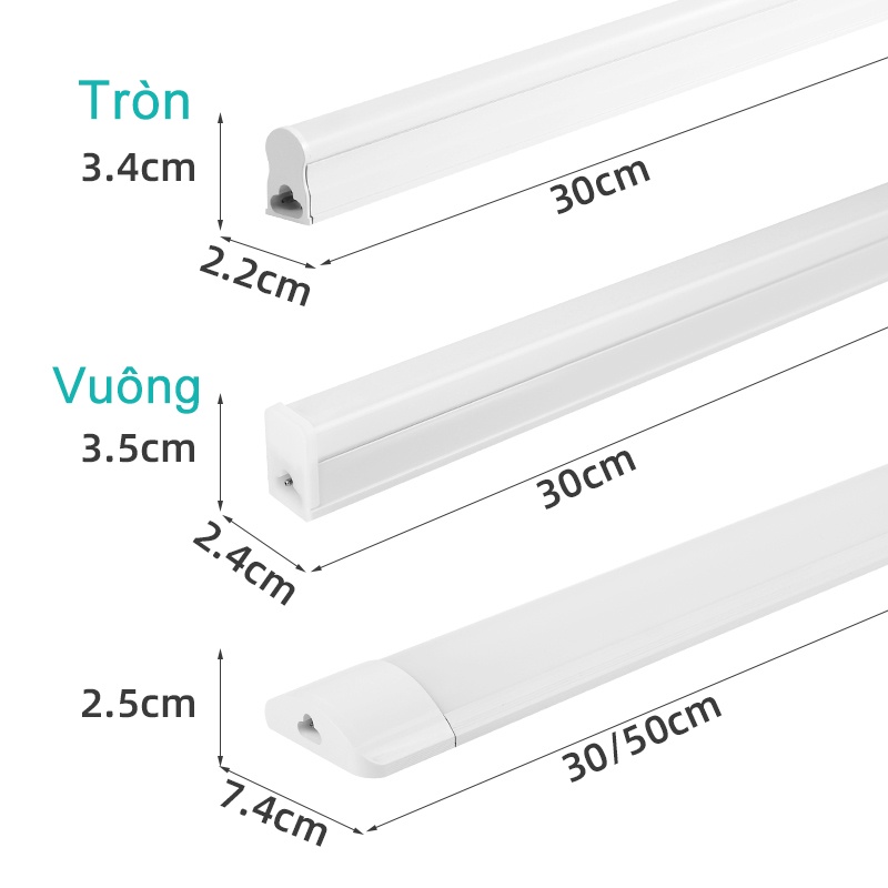 Đèn Bán Nguyệt Chống Thấm Nước 0.3m 0.5m 10w 20w Led Thanh 220V