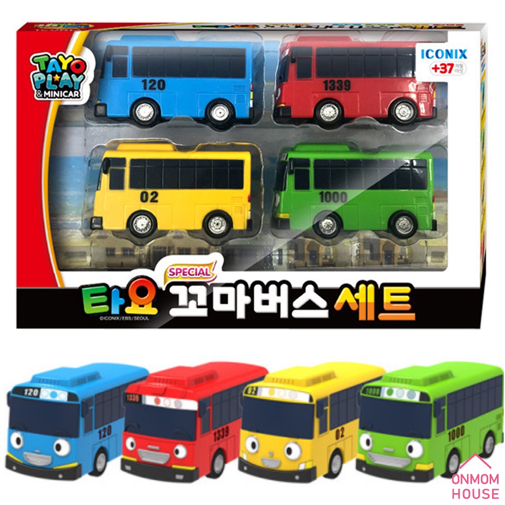 Tayo Korea Bộ 13 Xe Buýt Đồ Chơi Mini Hàn Quốc Cho Trẻ Em