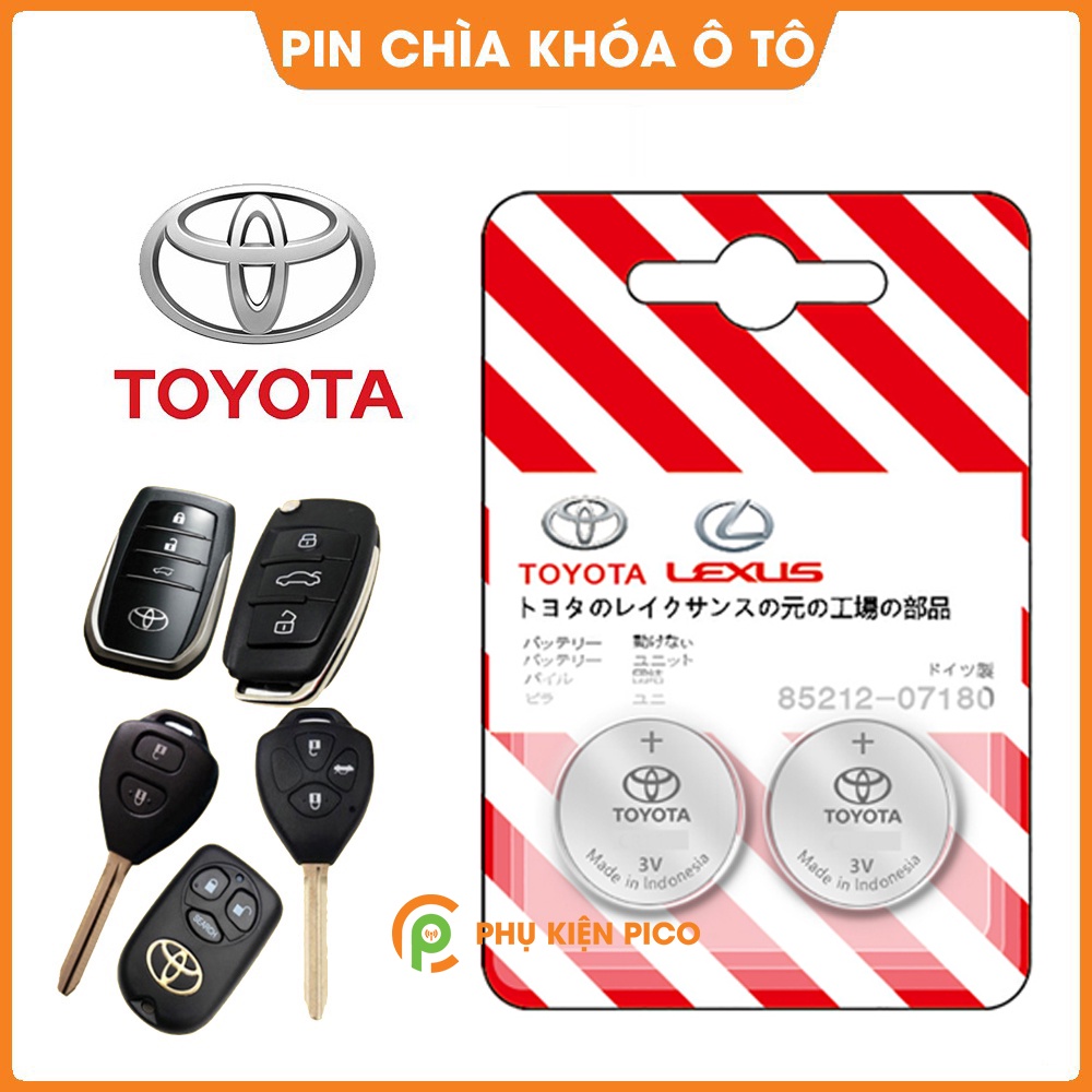 Pin chìa khóa ô tô Toyota chính hãng Toyota sản xuất tại Indonesia 3V