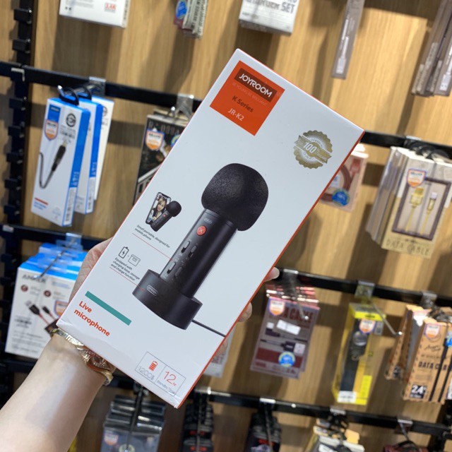 Mic hát karaoke, livestream cho điện thoại Joyroom JR-K2