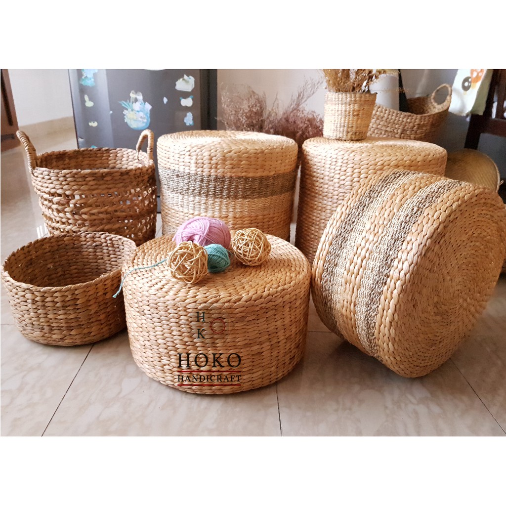 Đôn lục bình thủ công tròn D40C20 - HOKO