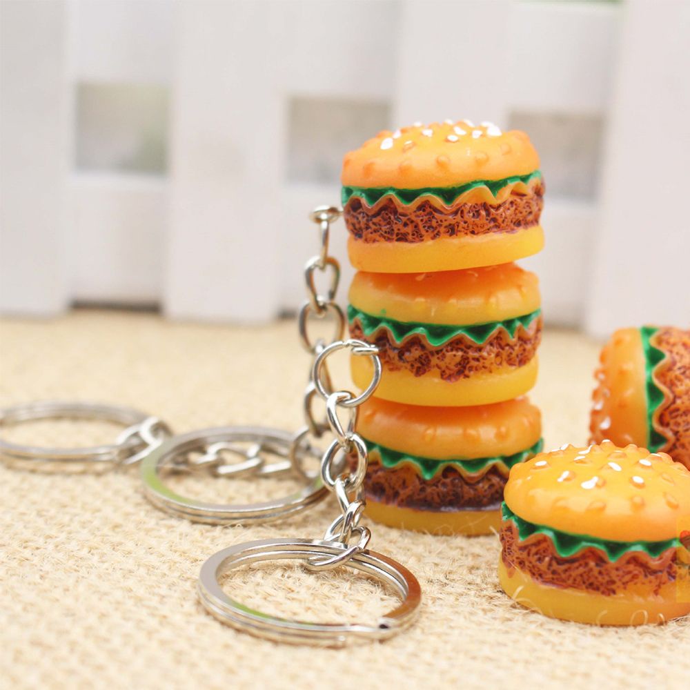 Epoch Móc Khóa Hình Hamburger Bằng Hợp Kim Nhiều Màu Sắc