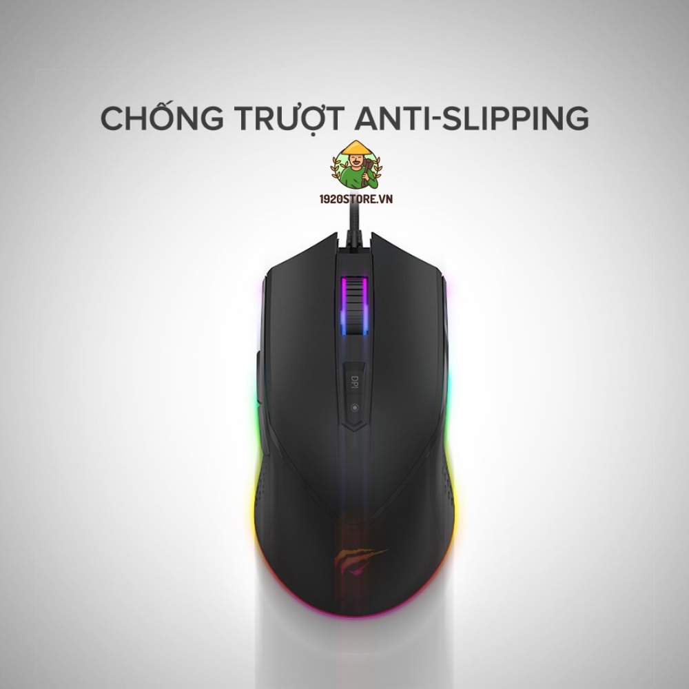 Chuột Gaming HAVIT MS814, 16 Triệu Màu RGB, 6 Chế Độ DPI, Tích Hợp 7 Nút Điều Chỉnh - Chính Hãng BH 12T