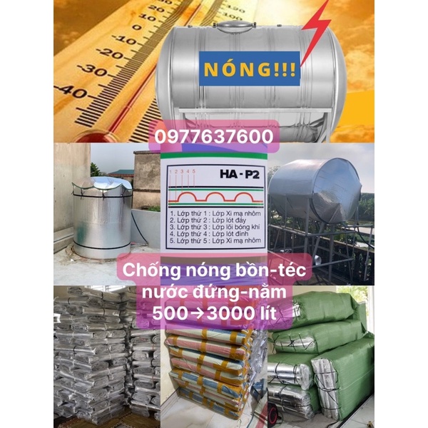 Chống nóng bồn nước téc nước bồn đứng ,nằm từ 500lít/1000lít/1500lít/2000lít/2500lít/3000lít