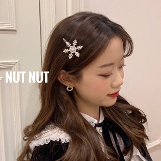 Kẹp mái đính đá bông tuyết phong cách Hàn Quốc KTN04