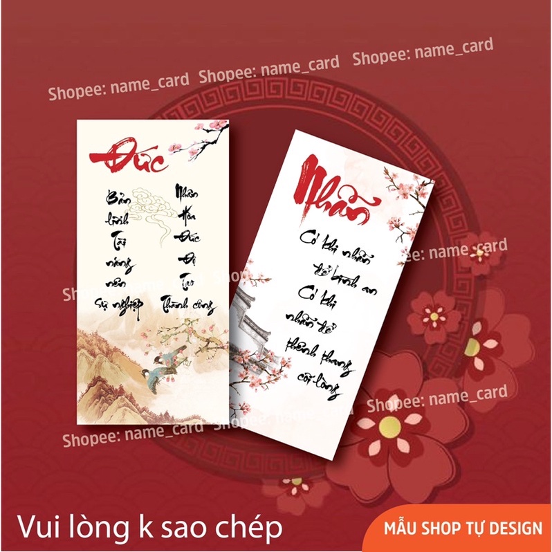Lì xì tết 2024, Bao lì xì thư pháp rẻ đẹp shop tự thiết kế chia đều các mẫu