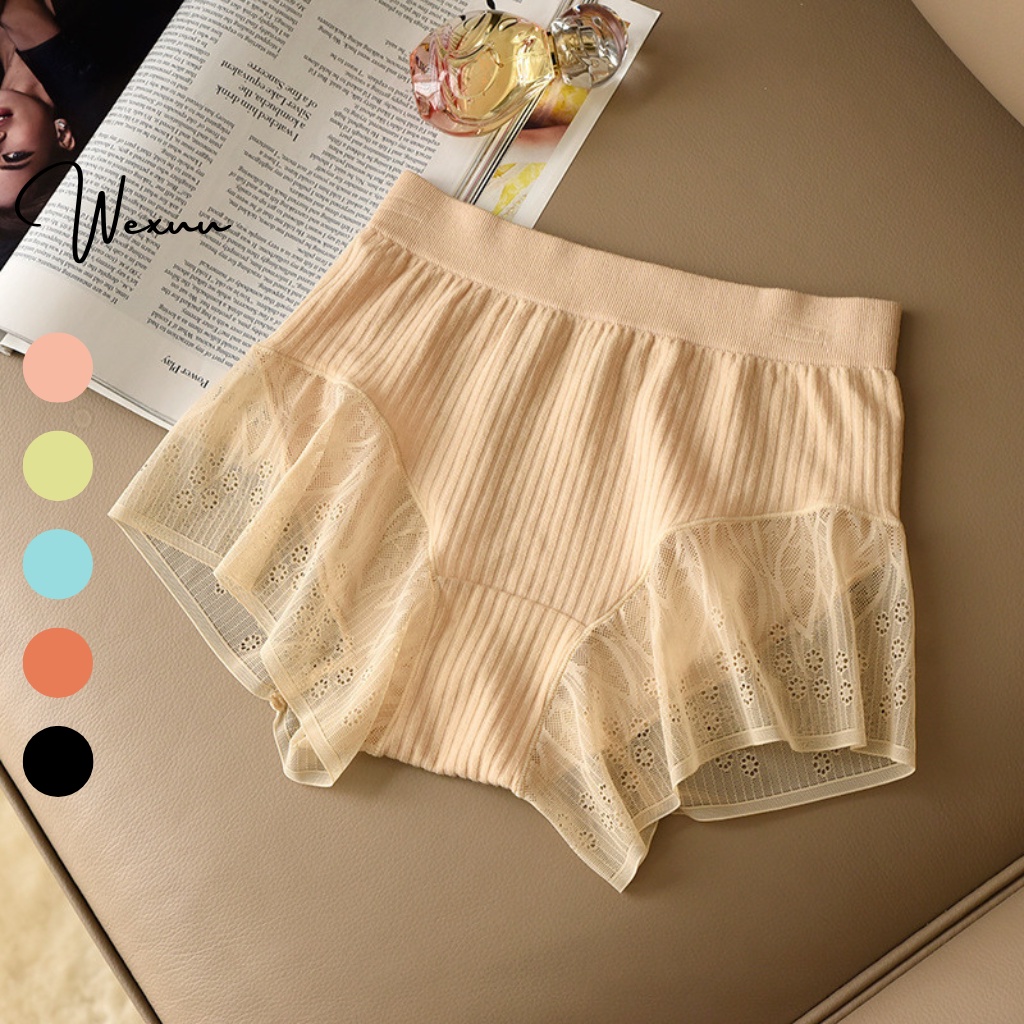 Quần váy nữ Wexuu vải cotton lạnh phối ren mềm co dãn, thoáng mát - QV07