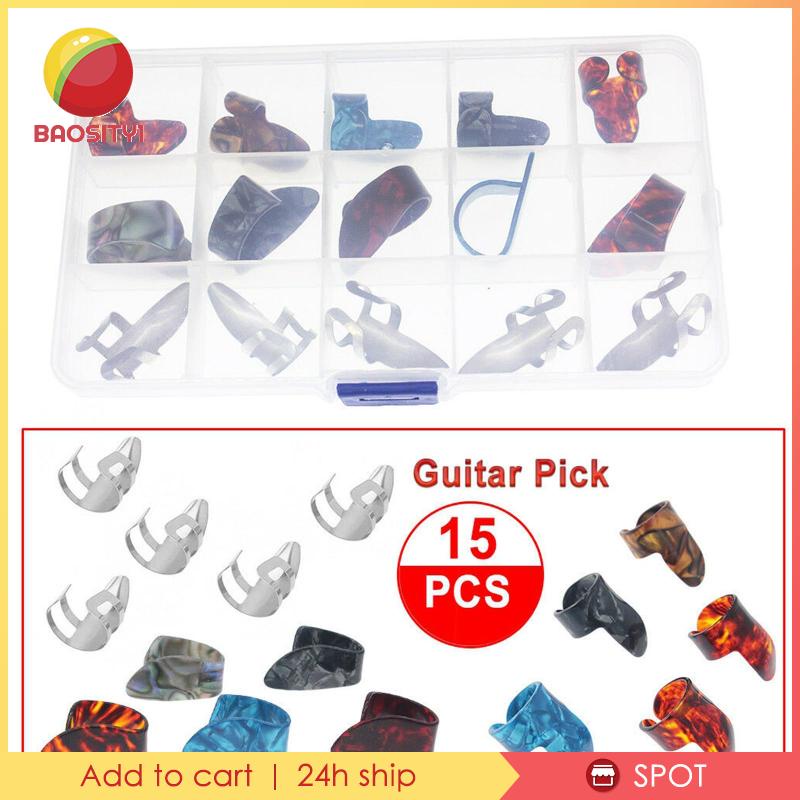 Bộ 5 Miếng Gảy Đàn Guitar + 10 Miếng Gảy Đàn Nhiều Màu Sắc