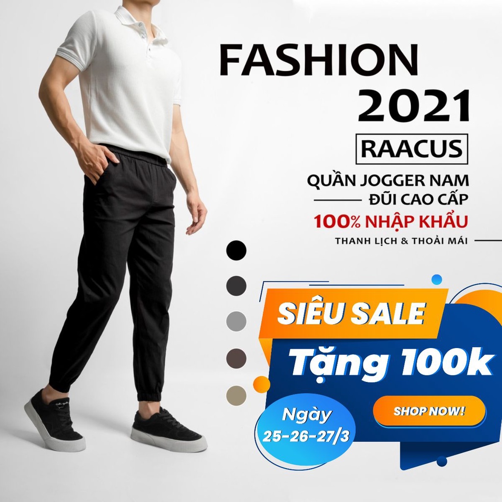 Quần jogger nam đũi Hàn Quốc dáng ôm RAACUSSTORE, quần đũi nam thể thao unisex thời trang- Q021