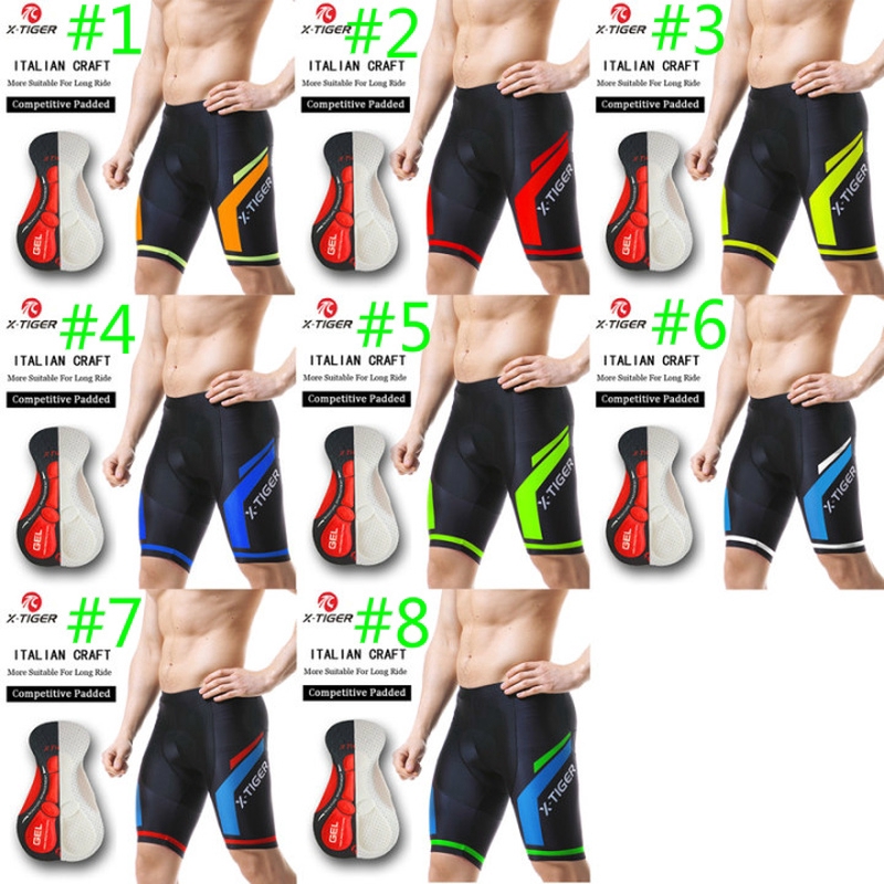 Quần ngắn X-TIGER bó sát có đệm chống sốc 5D dùng chạy xe đạp leo núi thời trang cho nam nữ