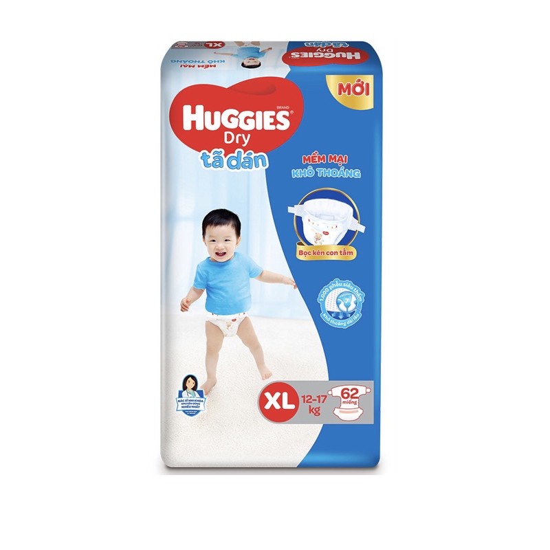 tã dán huggies size xl62 date mới