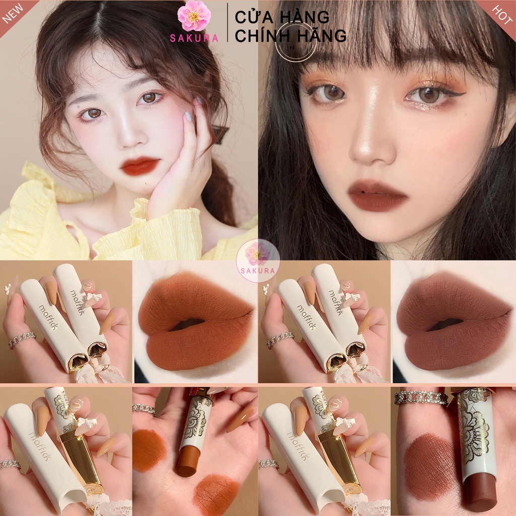 Son tint kem lì môi Maffick Velvet  Mềm Môi Siêu Xinh dưỡng ẩm nhung mịn lâu trôi cao cấp nội địa trung SAKURA | BigBuy360 - bigbuy360.vn