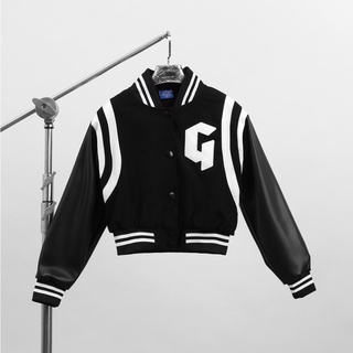 Áo khoác bomber dáng lửng croptop cho nữ phong cách streetwear
