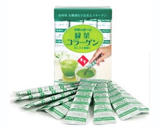 (Sẵn) Bột Hanamai Trà Xanh コラーゲン Nhật Bản