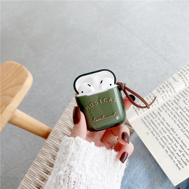 Ốp Bảo Vệ Hộp Đựng Tai Nghe Airpods 1 / 2 Chữ Cái Tiếng Anh Xinh Xắn