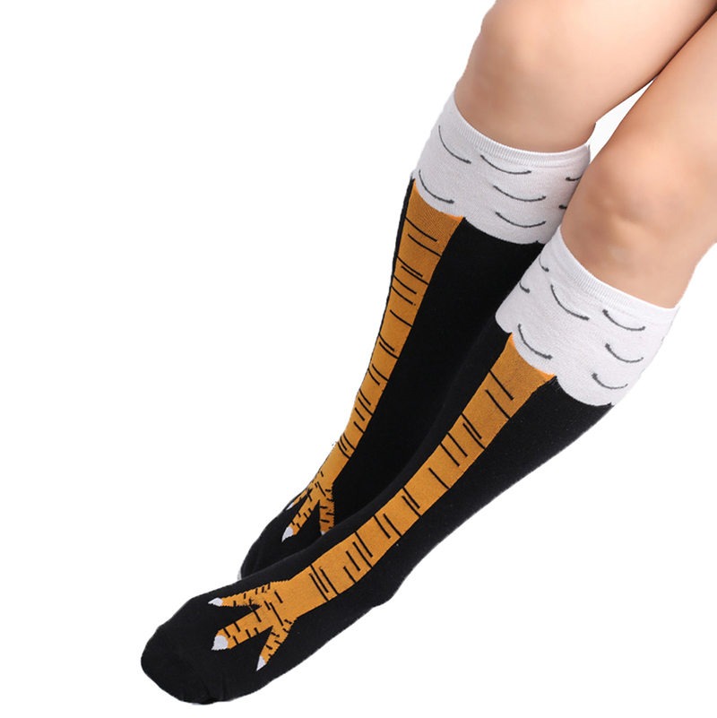 Tất Cổ Cao In Hình Gà Vui Nhộn Hợp Thời Trang