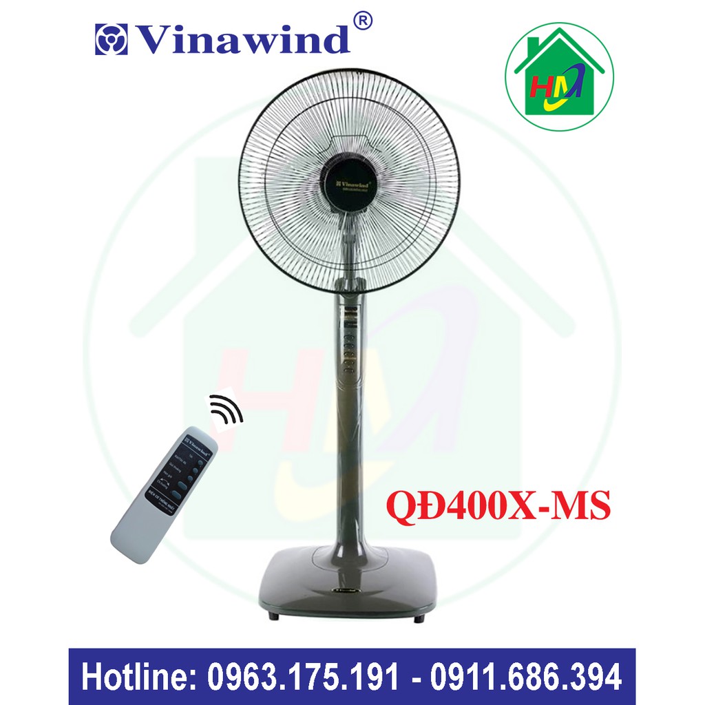 [Mã ELMS5 giảm 7% đơn 300K] Quạt Cây Điều Khiển Từ Xa Vinawind QĐ400X-MS