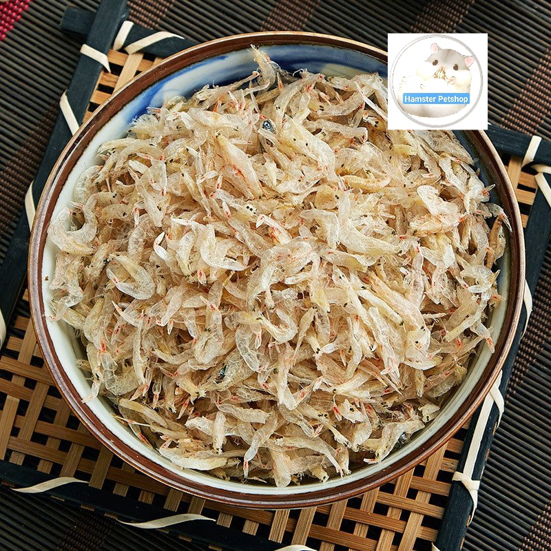 Tép sấy khô - Thức ăn dinh dưỡng cho Hamster, sóc , chuột đồng, bọ ú