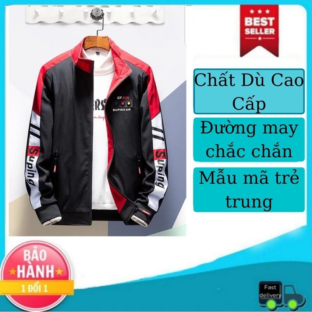 Áo Khoác Nam Vải Dù SUPING Họa Tiết Cánh Tay Cá Tính Phong Cách Trẻ Trung Năng Động | BigBuy360 - bigbuy360.vn