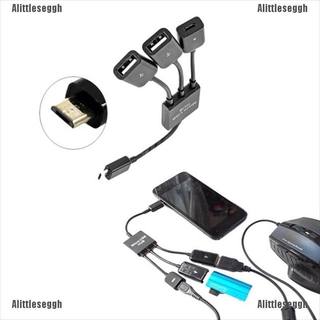 Dây Cáp OTG Chia 3 / 4 Cổng Micro USB Cho Máy Tính Bảng Android