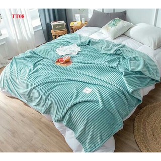 Chăn lông nỉ nhung tuyết tăm cao cấp TT08  lông thỏ mềm bóng mịn chăn giữ nhiệt tốt hè thu đông