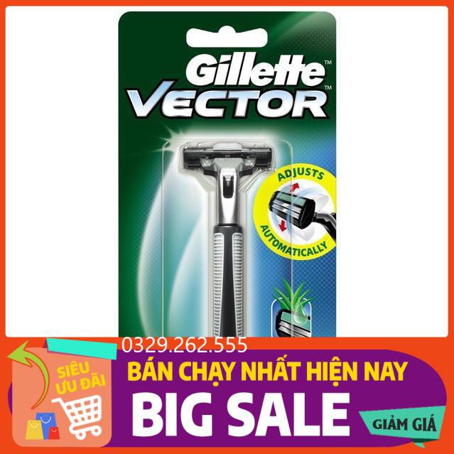 (FreeShip) (Chính hãng)Bộ cán dao và lưỡi dao cạo râu Gillette Vector