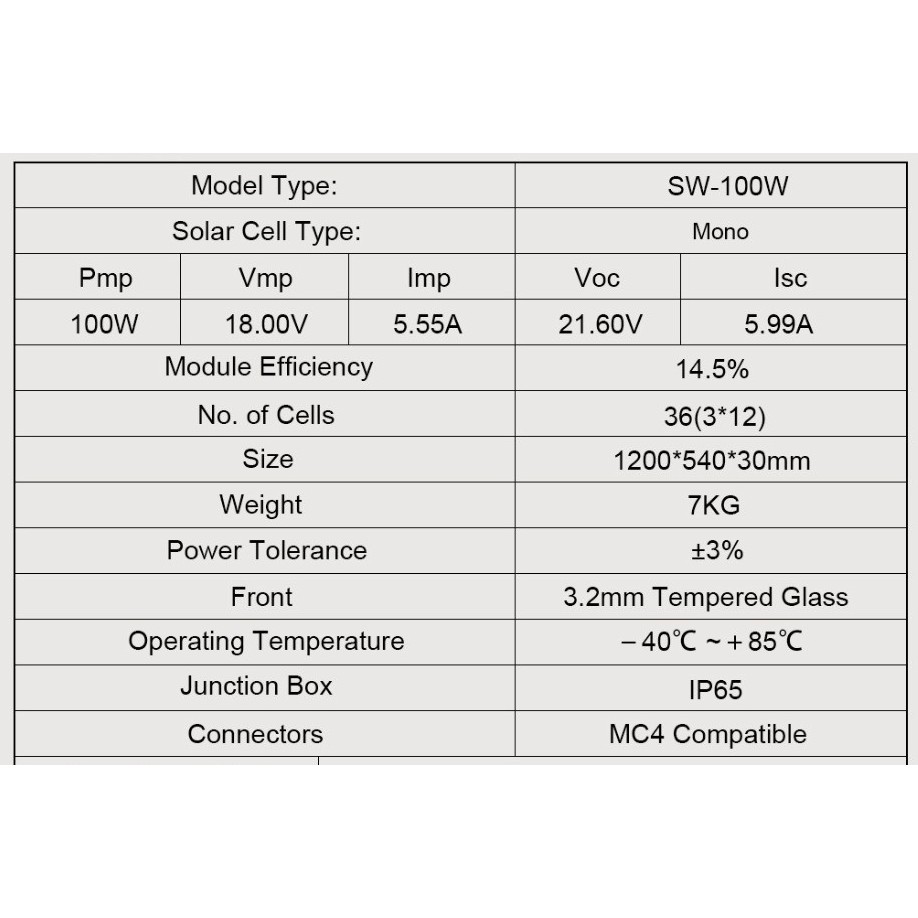 [XẢ HÀNG LỖI CELL MỚI 100%] Tấm Pin Năng Lượng Mặt Trời 100W mono, lỗi cell pin, bảo đảm 100% công suất, hàng mới 100%