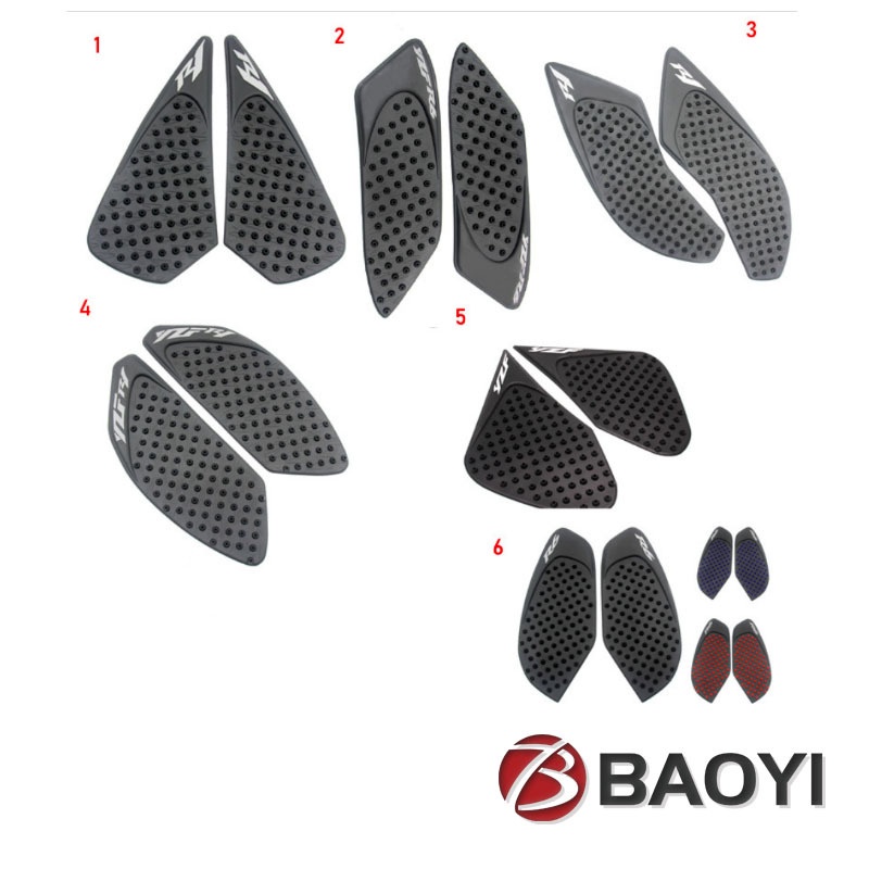 Yamaha R6 R3 R1 / yzfr1 / MT09 / 07/03/10 Hình dán bên bình xăng bằng cao su chống trượt đã sửa đổi