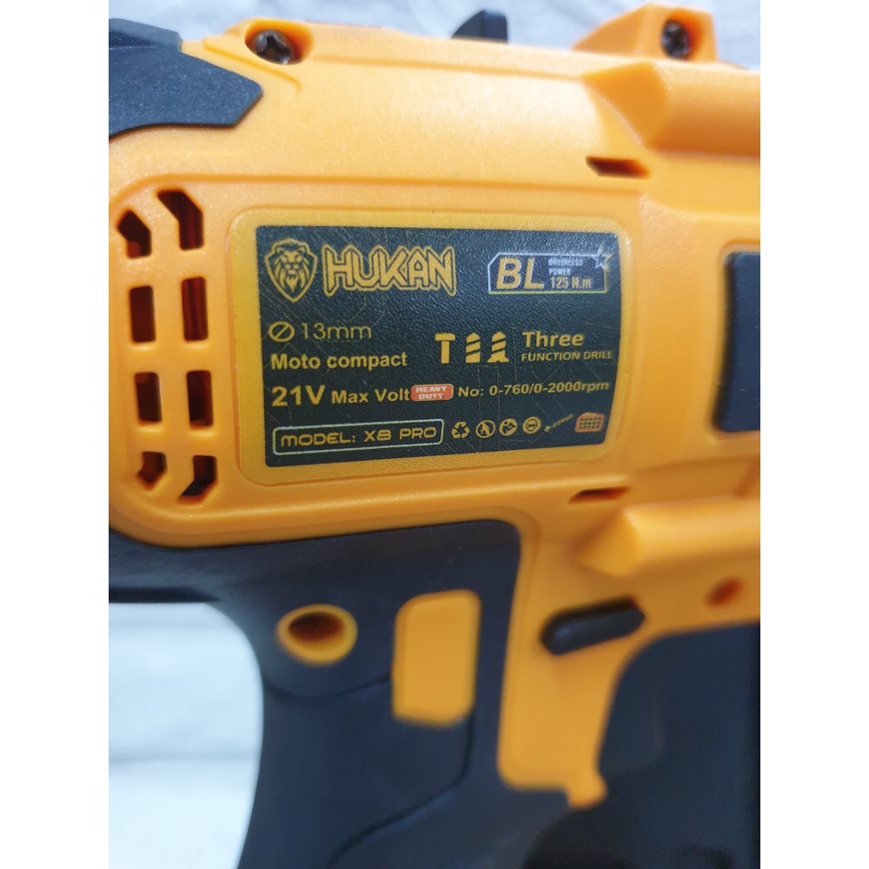 HUKAN X8 PRO 2022 MÁY KHOAN PIN CAO CẤP 21V TẶNG KÈM TÚI ĐỰNG (pin khủng 15cell)