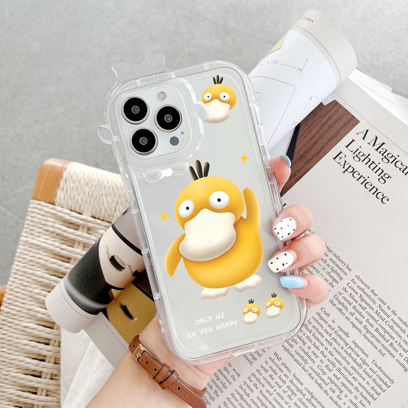 Suntaiho Ốp lưng iphone  Ốp Điện Thoại Mềm Trong Suốt In Hình Vịt Dễ Thương Cho iPhone 14 11 Pro 7 Plus 8 Plus 11 12 13 Pro max XS XR XS max
