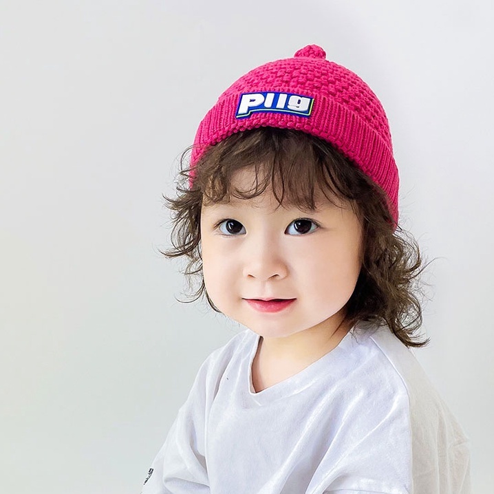 Mũ Len Dệt Kim Siêu Mỏng Thời Trang Mùa Thu Đông Dễ Thương Dành Cho Trẻ Nhỏ