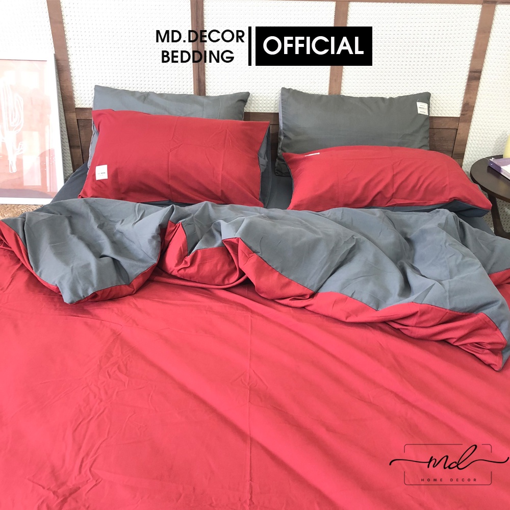 Bộ chăn ga gối Cotton tici MD.Decor - Bedding nhập khẩu  cao cấp miễn phí bo chun Mm2, m4, m6, m8
