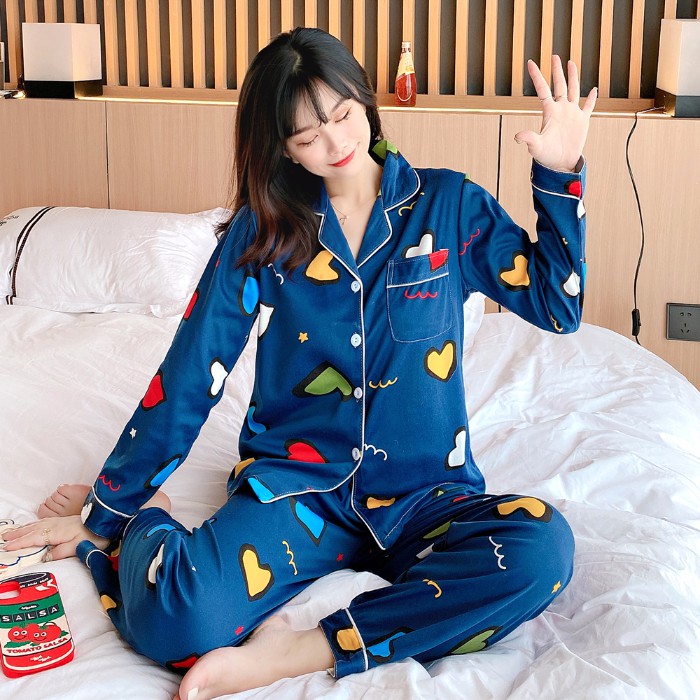 [Hàng Sẵn] Bộ Mặc Nhà Pijama Dài Tay - Phong Cách Hàn Quốc 2019 - Sợi Tơ Sữa Cao Cấp Mềm, Mịn - Siêu Dễ Thương