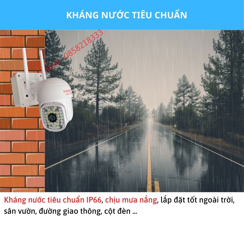 Camera wifi yoosee ngoài trời chống nước xoay 360