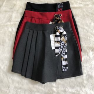 Quần giả váy xếp ly kèm dây