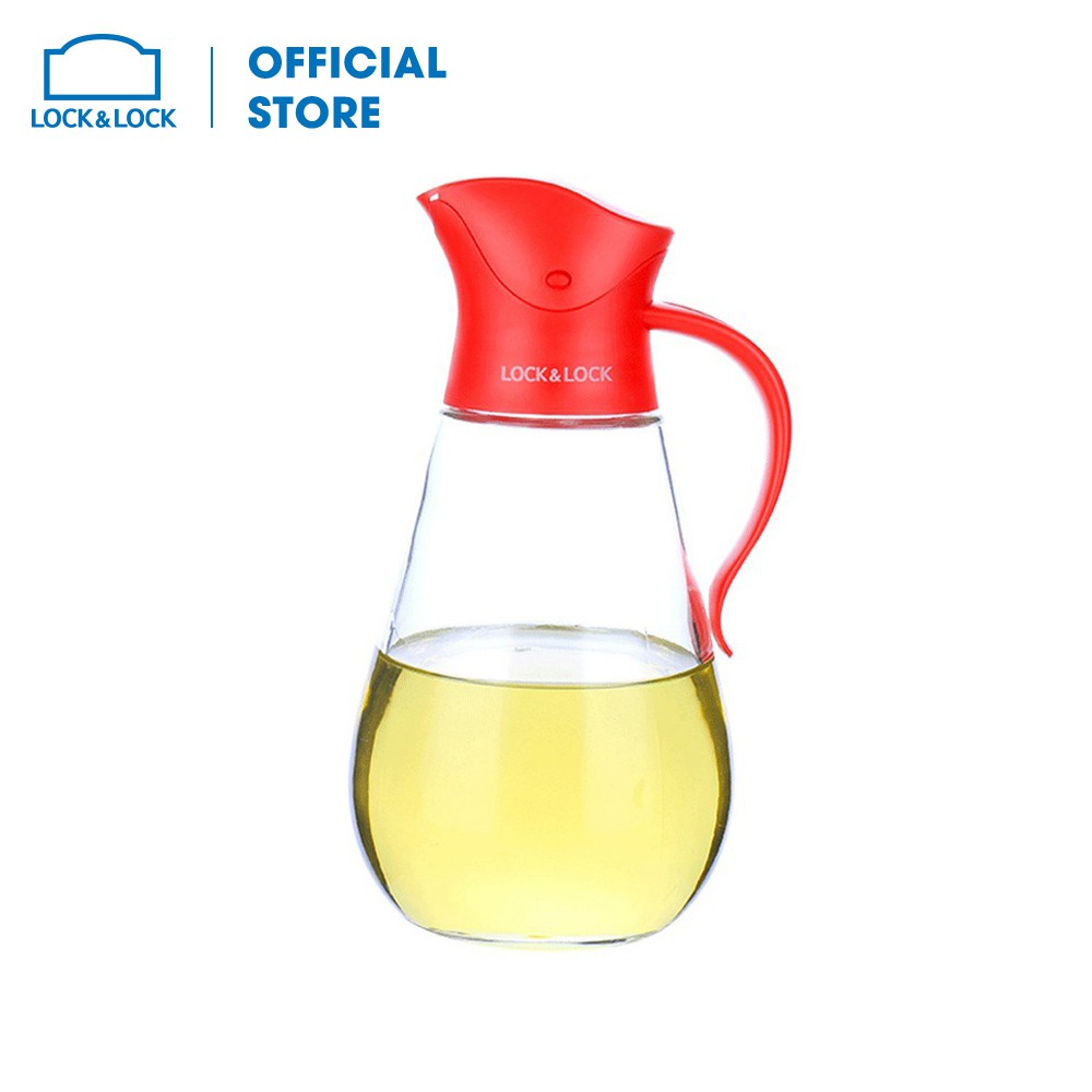 Bình đựng dầu với nắp mở tự động L&amp;L 550 ml - Màu đỏ [CKO101RED]