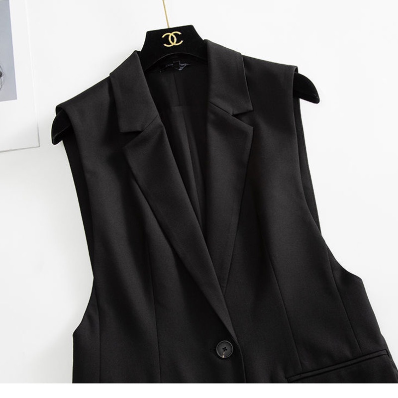 Áo khoác blazer RENJIANVSHENG 168592 sát nách dáng rộng phong cách Hàn Quốc Anh Quốc thời trang dành cho nữ