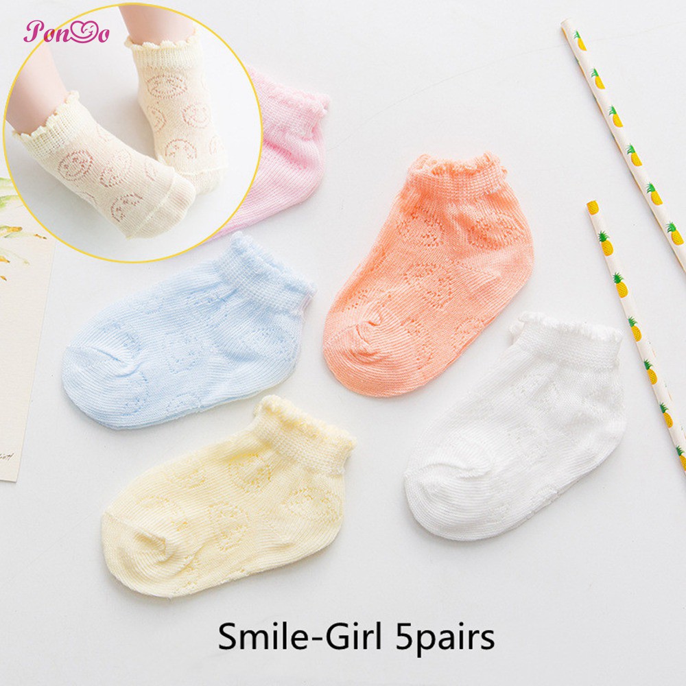 Bộ 5 Đôi Vớ Cotton Mềm Mại Cho Bé (0-5 Tuổi)