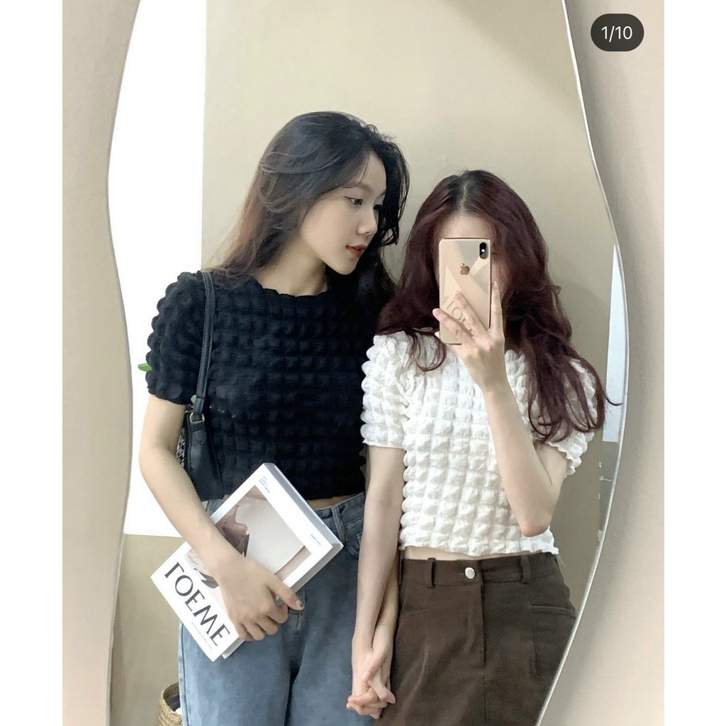 áo croptop hình xốp to cá tính