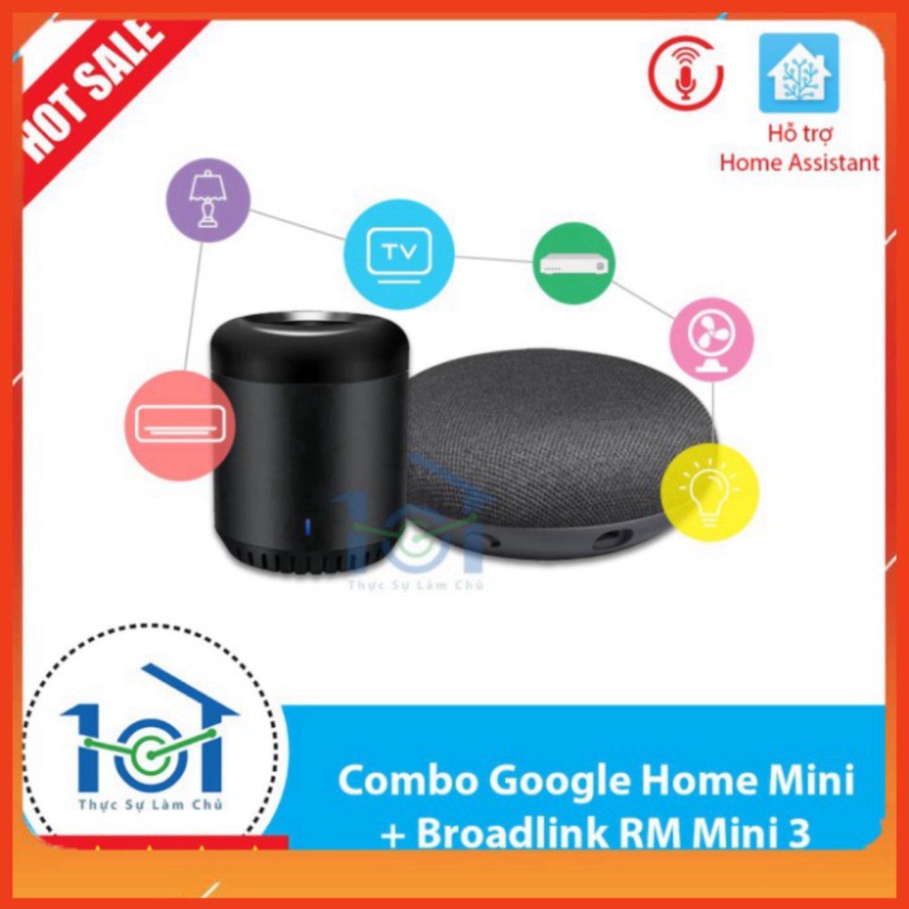 GIẢM GIÁ LỚN Combo Smart Home bắt đầu bao gồm Loa Google và điều khiển hồng ngoại Broadlink Rm Mini 3 GIẢM GIÁ LỚN