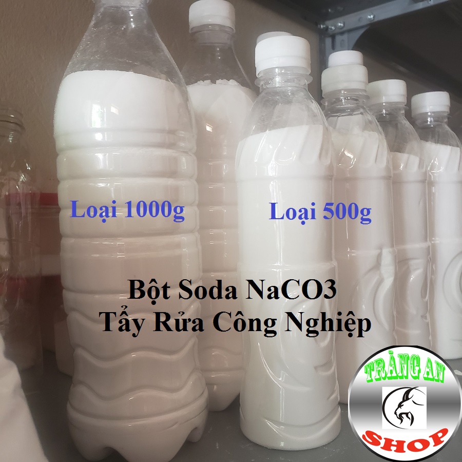 Đóng Chai 1kg - Bột Soda Tẩy Rửa Công Nghiệp, Xử Lý Bể Bơi