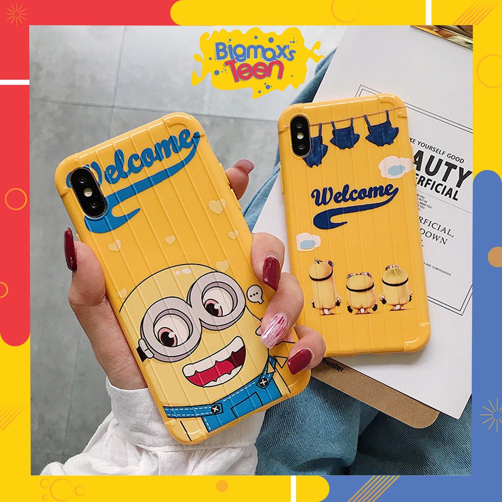 [Freeship toàn quốc từ 50k]ỐP LƯNG ĐIỆN THOẠI VÂN SỌC MINION 7/7Plus/6/6S/6S PLUS/6 PLUS/8/8PLUS/X/XS MAX/IP11 ỐP IPHONE