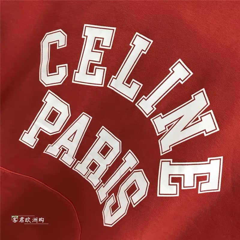 [Có Video + Ảnh Thật] Áo Hoodies Nữ Celine Màu Đỏ Chất Bông Nhẹ Mềm Mịn- Chuu House- CH0191