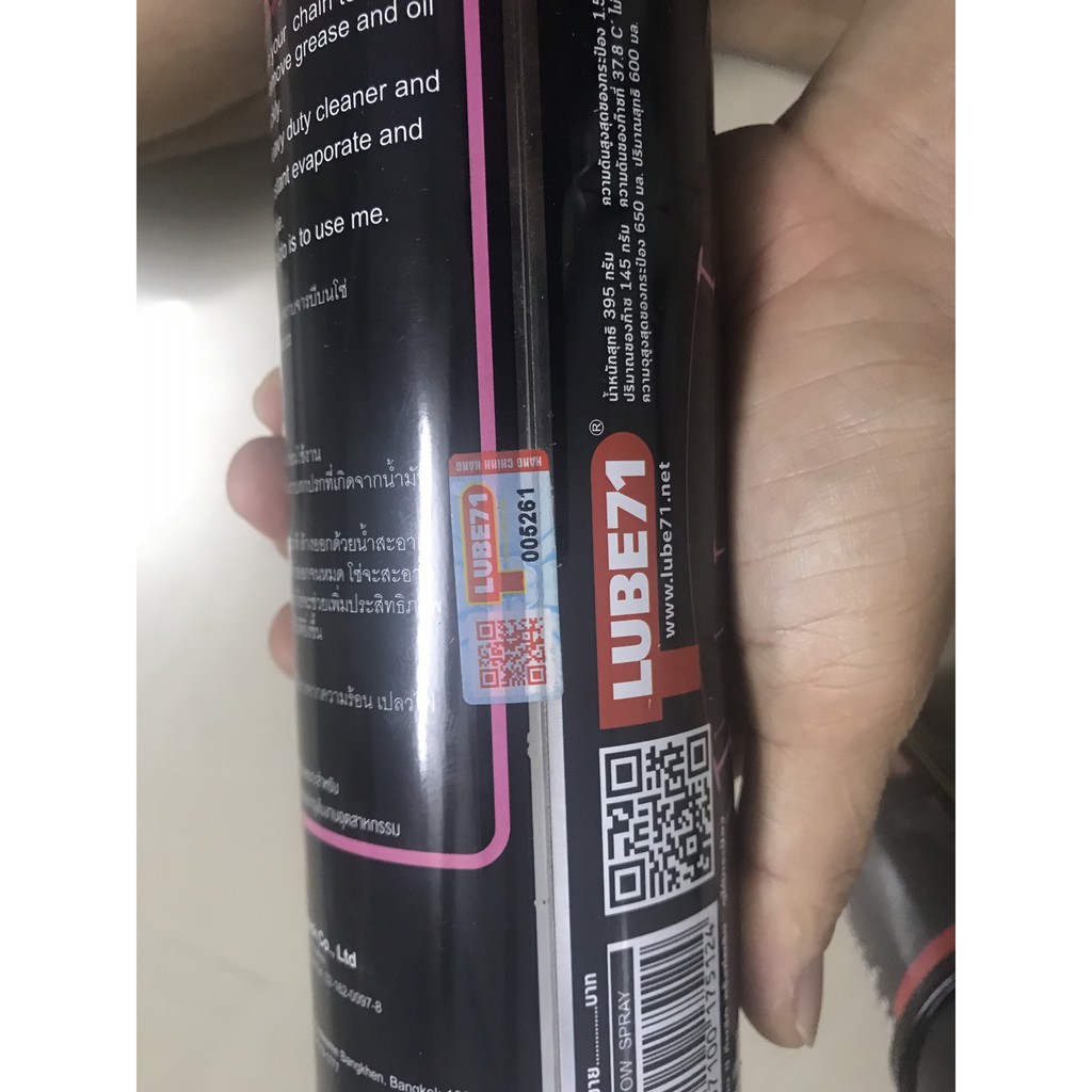Combo xịt Vệ Sinh Sên WOW LUBE71 Và Dưỡng Sên SPIDER LUBE71