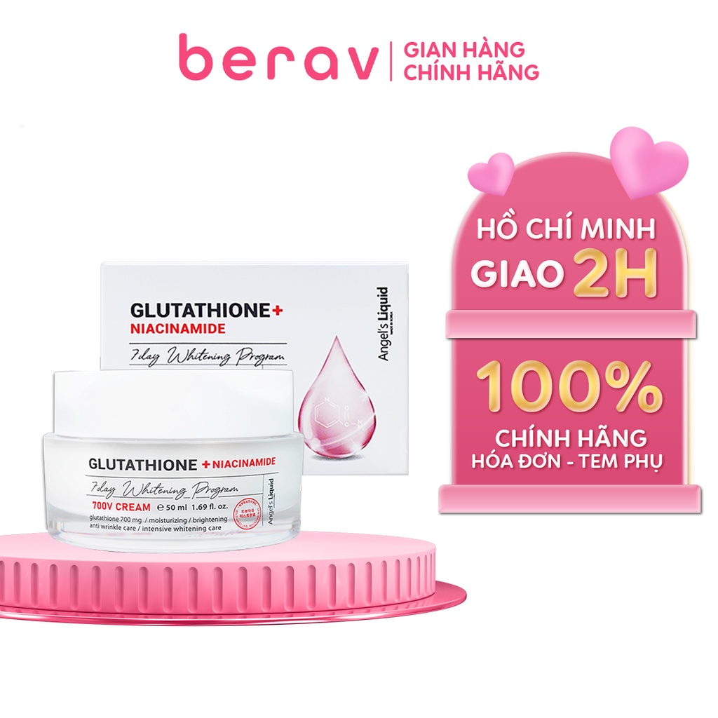 [Mã FMCGMALL -8% đơn 250K] Kem Giảm Nám ANGEL'S LIQUID Dưỡng Trắng Da Glutathione+Niacinamide 700V-CREAM 50ml