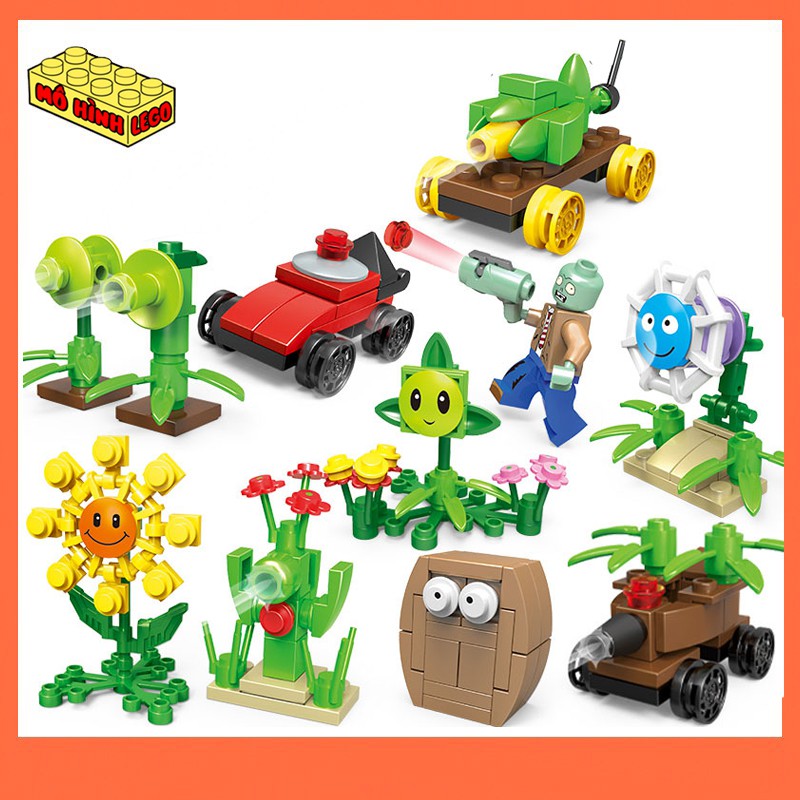 Đồ chơi lắp ráp lego giá rẻ WanJiaDa SX001 mô hình Plants vs Zombies - Hoa quả nổi giận cho bé