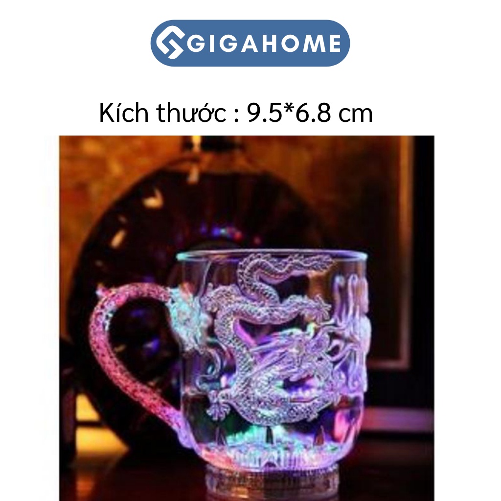 Ly Nước Thần Kỳ Phát Sáng GIGAHOME Họa Tiết Rồng, Có Tay Cầm 4638