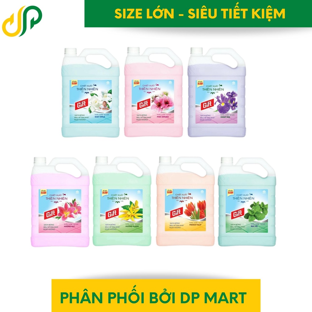 Nước lau sàn Gift bình 3,8kg