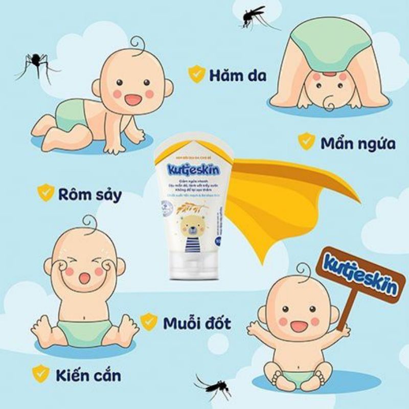 Kutieskin Kem Bôi Dịu Da, Mẩn Ngứa, Bị Muỗi Đốt