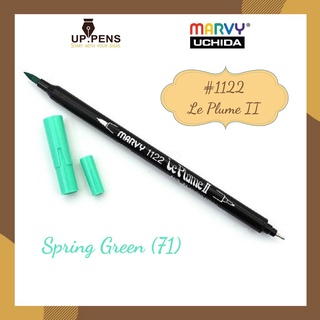 Bút brush viết calligraphy hai đầu Marvy 1122 - Màu xanh lá (Spring Green - 71)